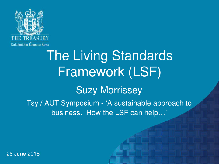 the living standards framework lsf