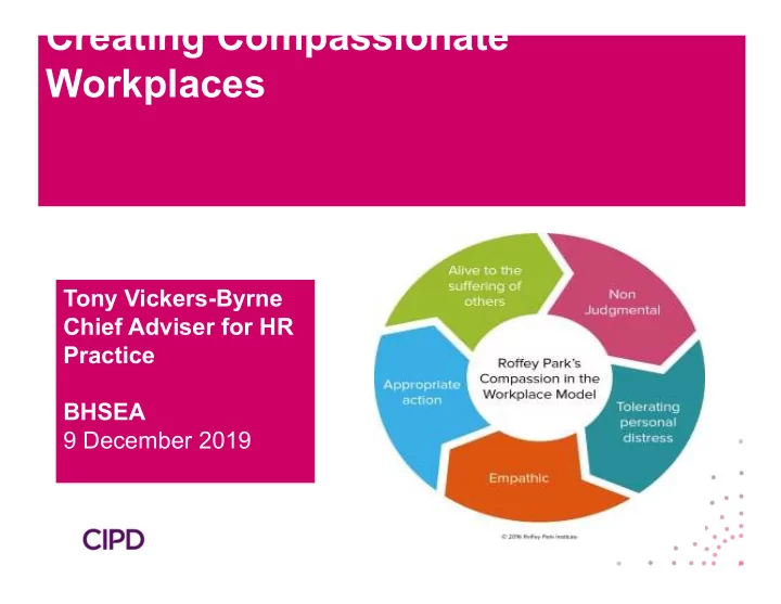 creating compassionate workplaces