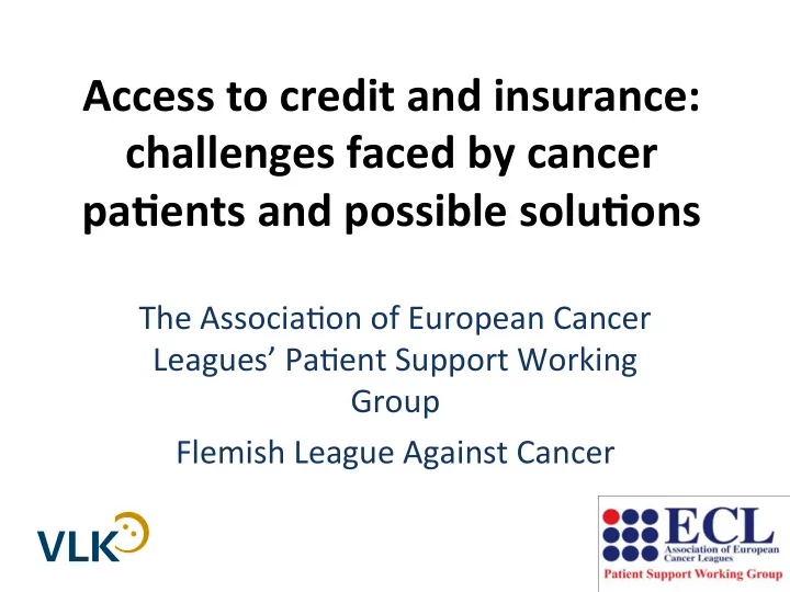 access to credit and insurance challenges ced by ncer