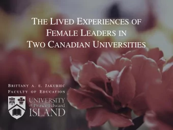 Who I am?  Brittany A. E. Jakubiec, BA, MEd  PhD Student Educational Studies (UPEI)  My