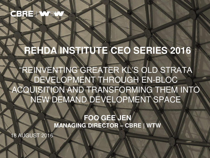 rehda institute ceo series 2016