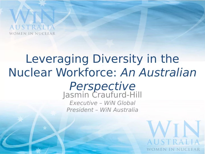 leveraging diversity in the nuclear workforce an