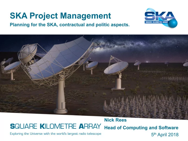 ska project management