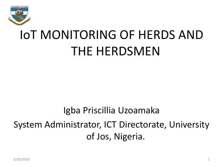 iot monitoring of herds and the herdsmen igba priscillia