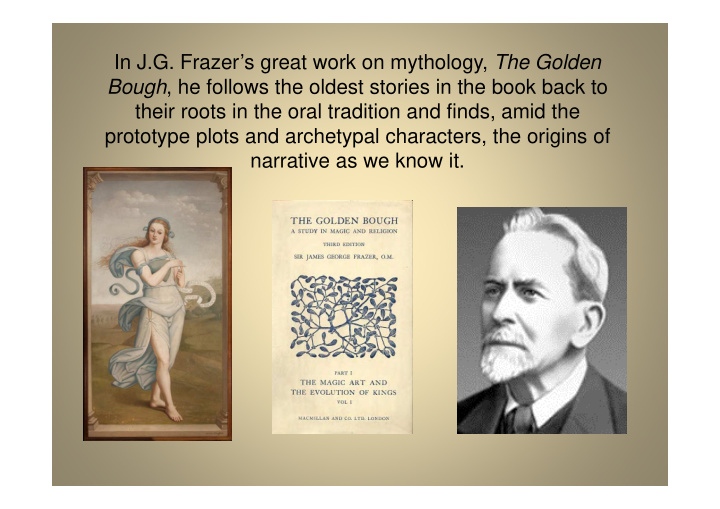 in j g frazer s great work on mythology the golden bough