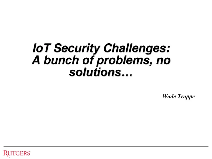 a bunch of problems no