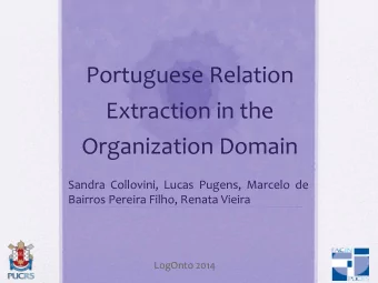 Portuguese  Relation    Extraction  in  the    Organization  Domain    Sandra