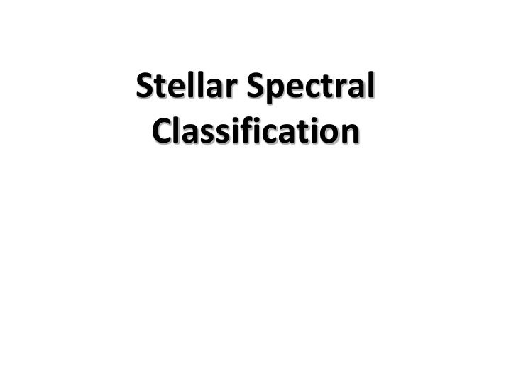 stellar spectral classification literature
