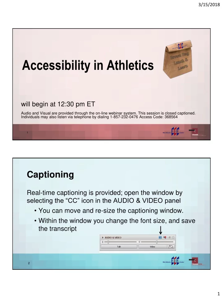 accessibility in athletics