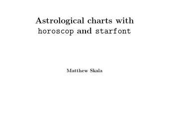 horoscop and starfont  Matthew Skala  Astrology   rt  ss
