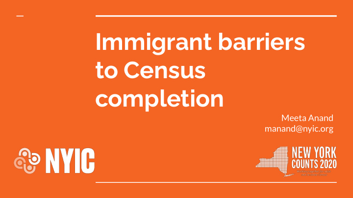 immigrant barriers to census completion