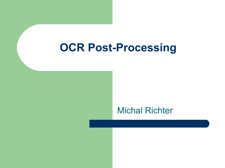 ocr post processing