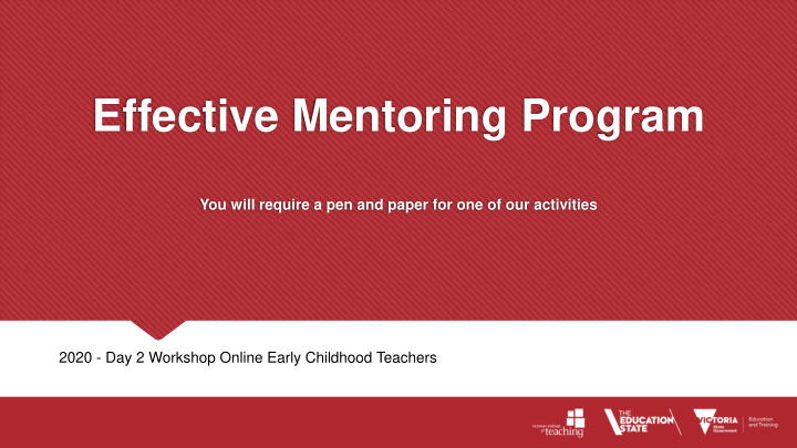 effective mentoring program