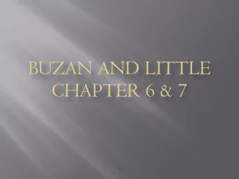 BUZAN AND LITTLE  CHAPTER 6 &amp; 7  1  Pre-International Systems  Pre-International systems