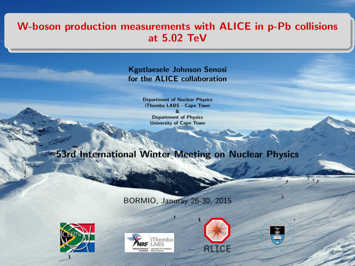 w boson production measurements with alice in p pb