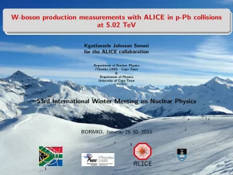 W-boson production measurements with ALICE in p-Pb collisions  at 5.02 TeV  Kgotlaesele Johnson