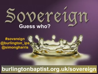 burlingtonbaptist.org.uk/sovereign  Four Faces  - a lion, an ox, a man, an eagle  Ezekiel 1:6, 10