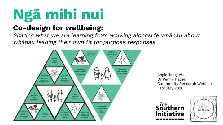 ng mihi nui