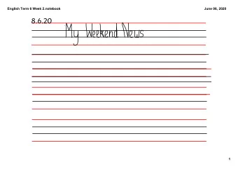 8.6.20  1  English Term 6 Week 2.notebook  June 06, 2020  8.6.20  2  English Term 6 Week 2.notebook