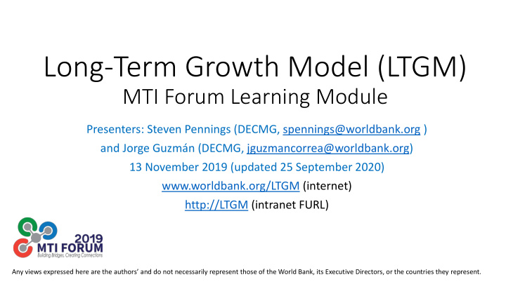 long term growth model ltgm