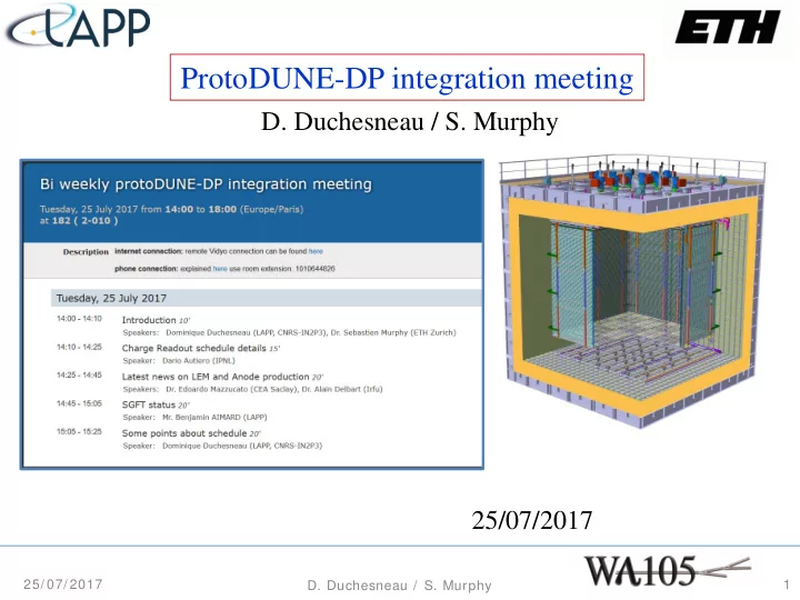 protodune dp integration meeting