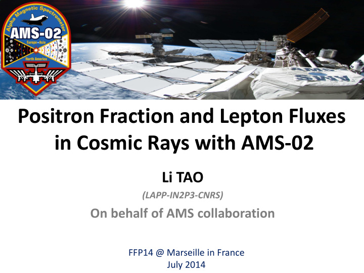 positron fraction and lepton fluxes