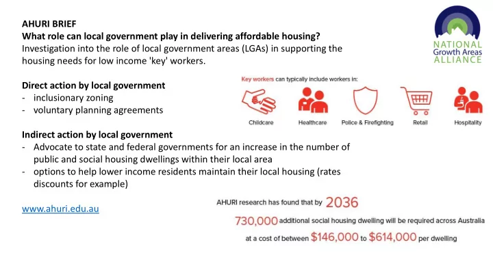 what role can local government play in delivering