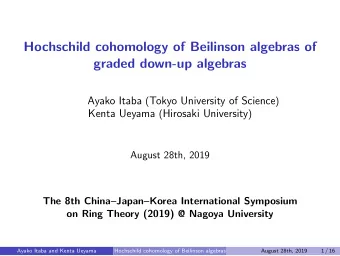 Hochschild cohomology of Beilinson algebras of  graded down-up algebras Ayako Itaba ( Tokyo
