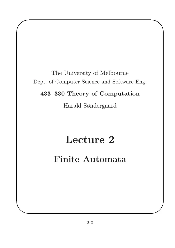 lecture 2