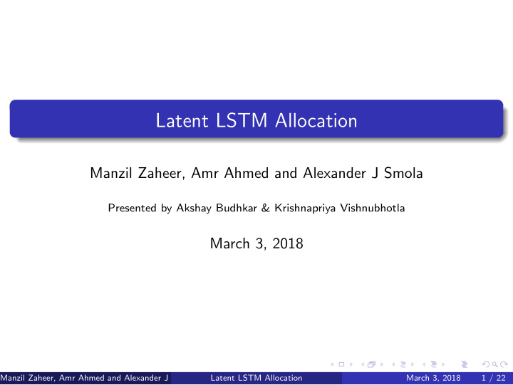 latent lstm allocation