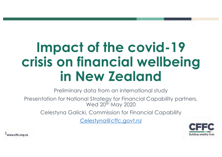 impact of the covid 19 crisis on financial wellbeing in