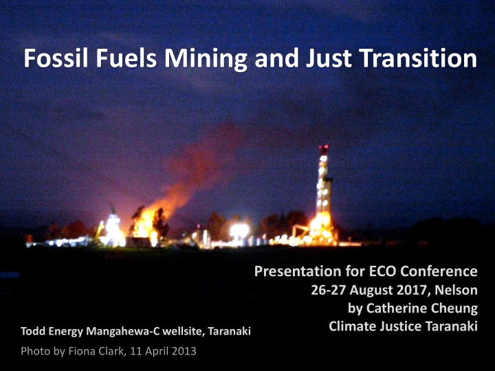 fossil fuels mining and just transition