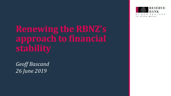 approach to financial