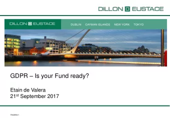 7642284v1  Countdown to GDPR  General Data Protection Regulation - Regulation (EU) 2016/679