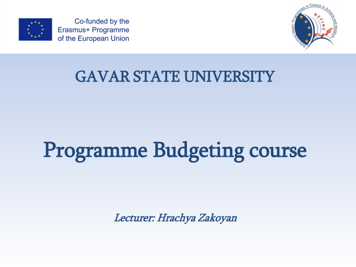 programme budgeting course