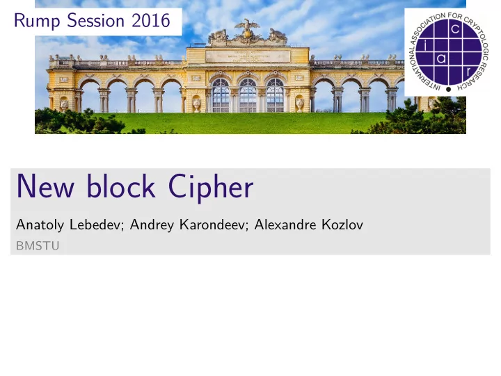 new block cipher