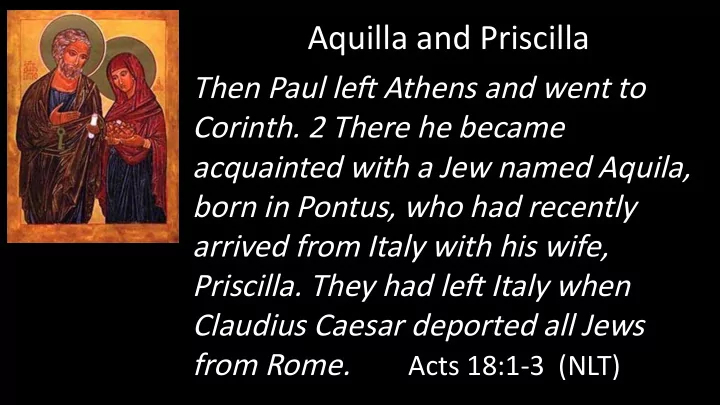 aquilla and priscilla
