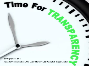 20 th September 2018,  Newgate Communications, Sky Light City Tower, 50 Basinghall Street, London.