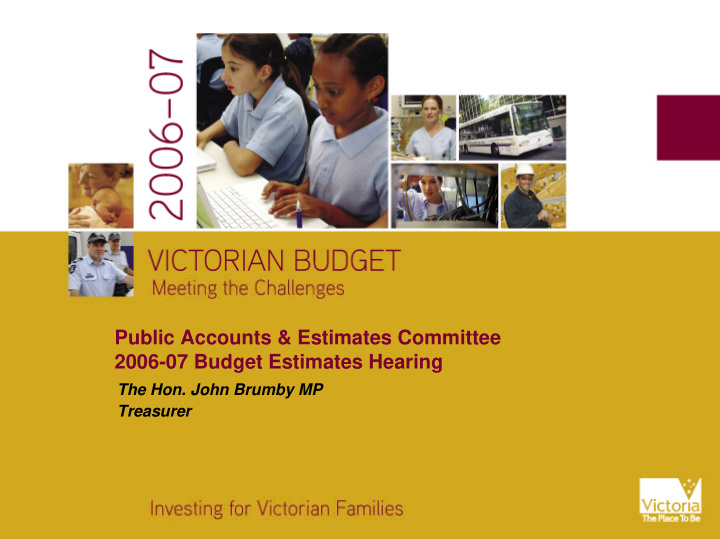 public accounts estimates committee 2006 07 budget