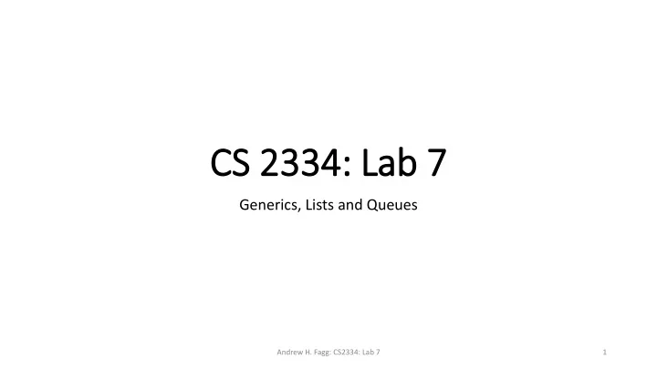 cs 2334 lab 7