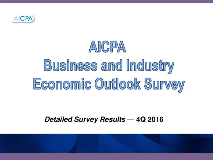 detailed survey results 4q 2016