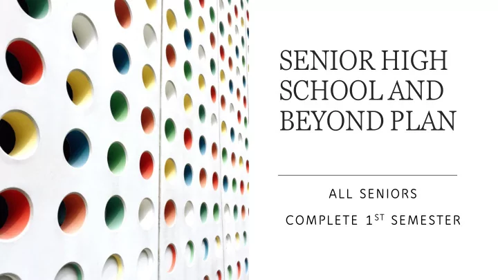 senior high