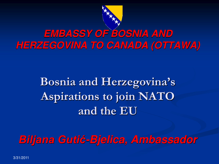 bosnia and herzegovina s aspirations to join nato and the