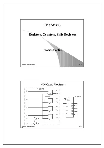 Chapter 3  Registers, Counters, Shift Registers  Process Control  Flaxer Eli - Process Control  Ch