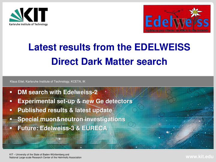 direct dark matter search