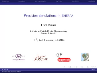 The inner working of event generators . . .  simulation: divide et impera  hard process:  fixed