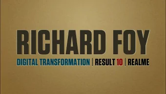 RICHARD FOY  DIGITAL TRANSFORMATION | RESULT 10 | REALME  ECCENTRICITY BY DESIGN  ECCENTRICITY BY