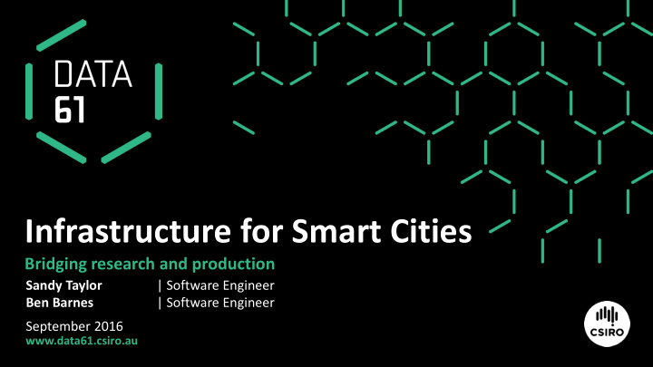 infrastructure for smart cities