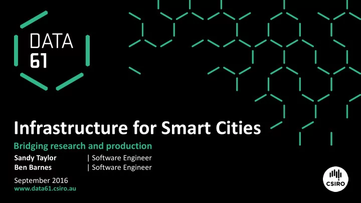 infrastructure for smart cities
