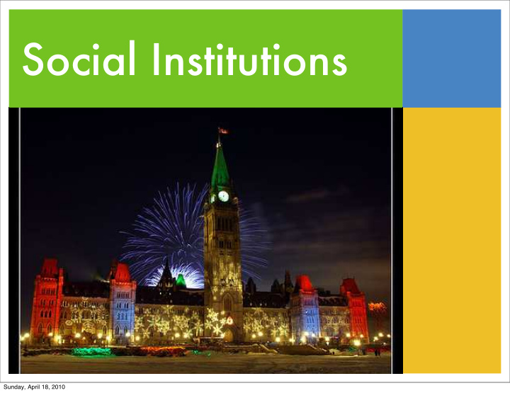 social institutions